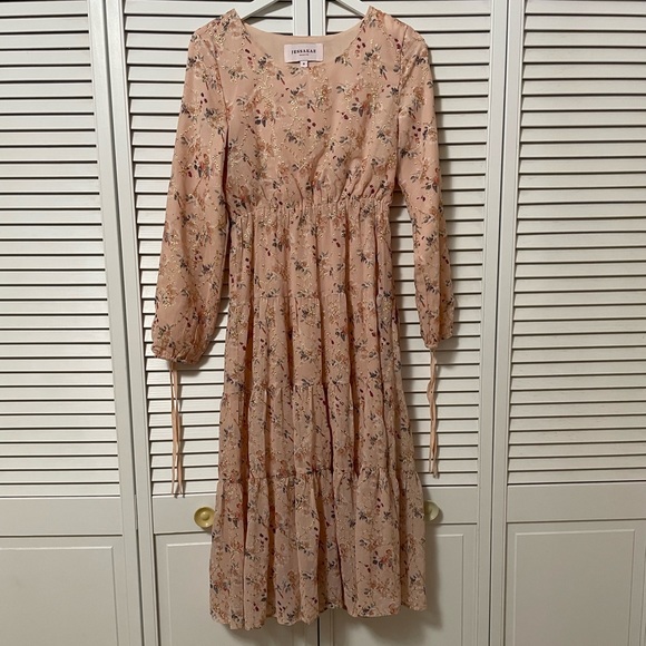 JessaKae Cottagecore Maxi Dress Small Pink Floral Whimsy Fairy Spring Modest - Picture 4 of 13
